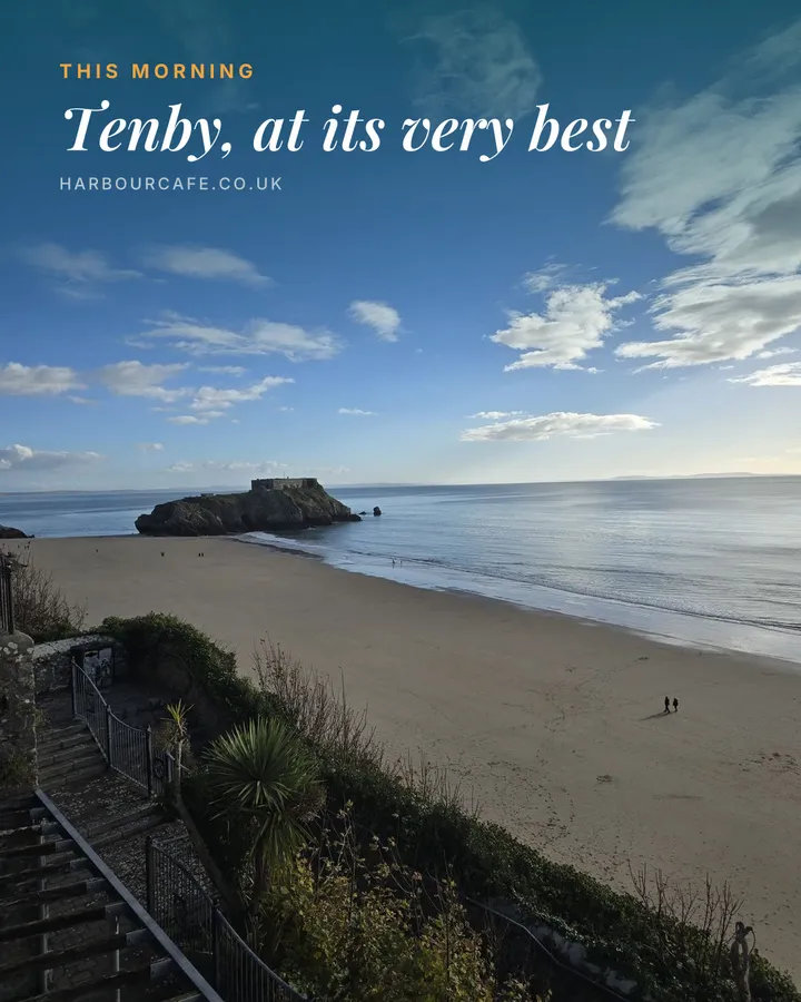 Castle Beach with the headline Tenby, at its very best